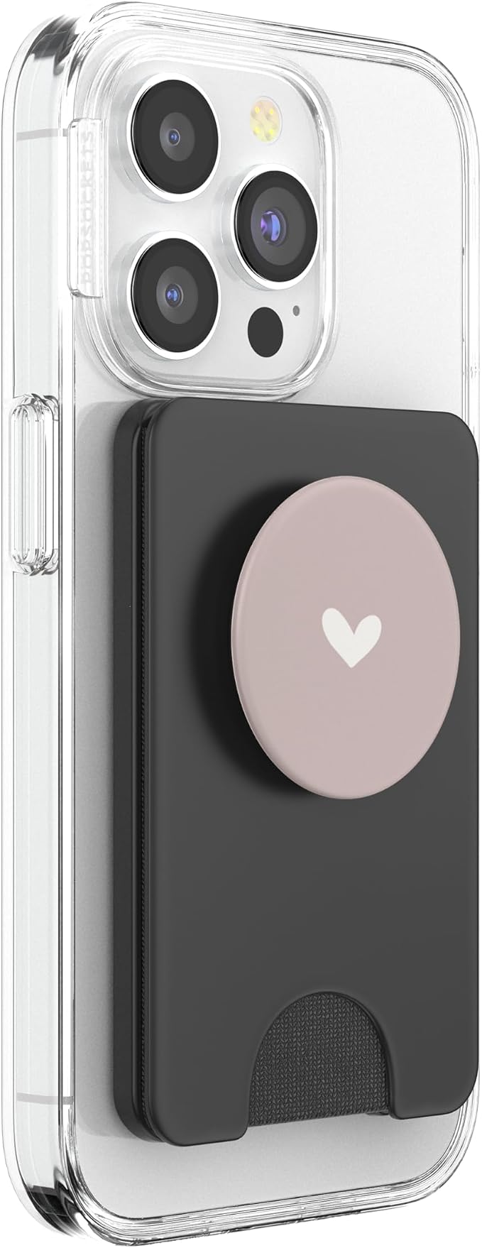 French Taupe - Cute Simple Chic Heart PopSockets PopGrip for MagSafe