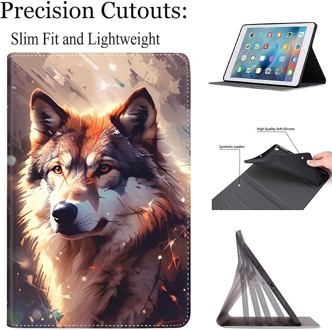Case for New iPad (A16) 11th Generation 11 Inch 2025for iPad 10th Generation 2022 10.9 Inch Multi-Angle Stand Smart Cover Shockproof with Auto Wake/Sleep Baby Dragon