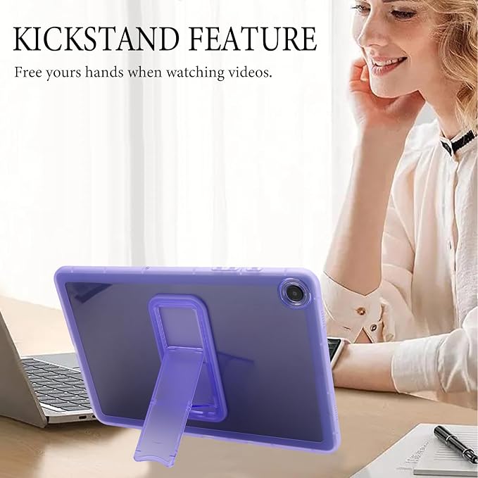 Dteck Case for Samsung Galaxy Tab A 8.0 (2015) Tablet SM-T350/355/357 Case 8 Inch PU Leather Lightweight Folio Case with Card Slots/Stand Features Cute Cartoon Protective Cover Purple Butterfly