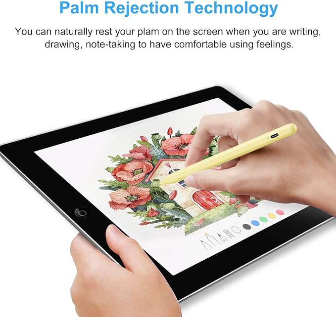 Stylus Pen for iPad (2026-2018) with Fast Charge Palm RejectionFOJOJO Active Pencil for iPad10/9/8/7/6th11th A16Pro 11/13 M4Air 11/13 M2/M3/M4Pro12.9Air 5/4/3rdMini 7/6/5