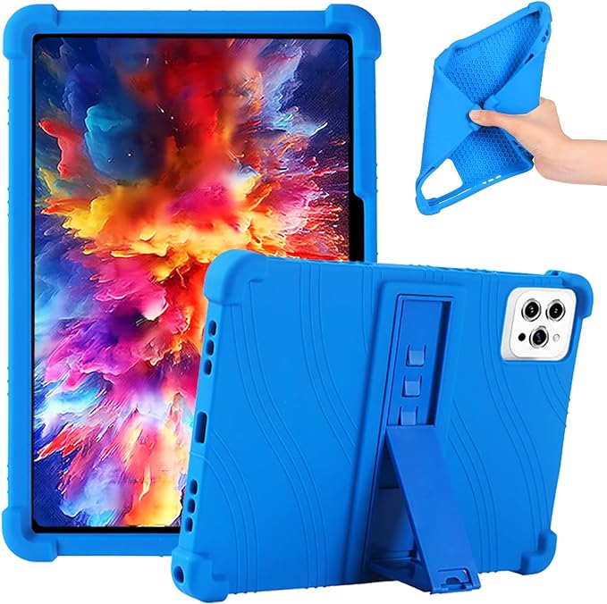 for KADYBE D115/ANTEMPER/kimlok 2024 10.1 Android 13 Silicone Case | Tablet Friendly with Stand for ANTEMPER ZONKO D115/YOSAVlOR YQCP20/Vortex TAB10/DOOGEE T10 T10S T10 Pro Tablet (Black)