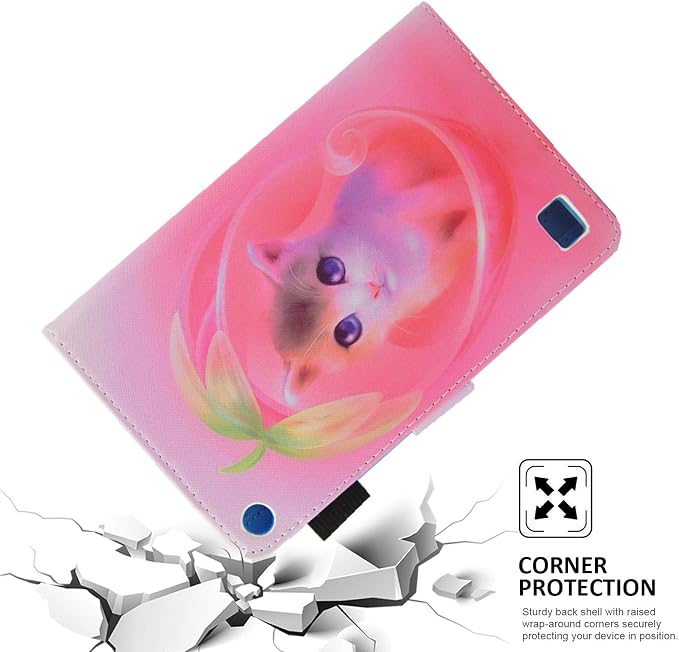 Case for Kindle Fire 7 TabletDteck Full Protective Flip Adjustable Stand Auto Wake/Sleep Smart Cover with Pencil Holder for Kindle Fire 7 Tablet 9th/7th/5th Generation 2019/2017/2015 ReleaseKing Dog