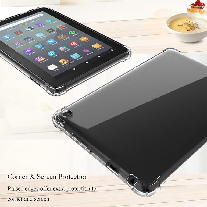 Clear Case for All-New Amazon Kindle Fire Max 11 Tablet (13th Generation 2023 Release) 11 Slim Lightweight Shell Transparent Soft TPU Back Shockproof Crystal Reinforced Corner Cover Clear