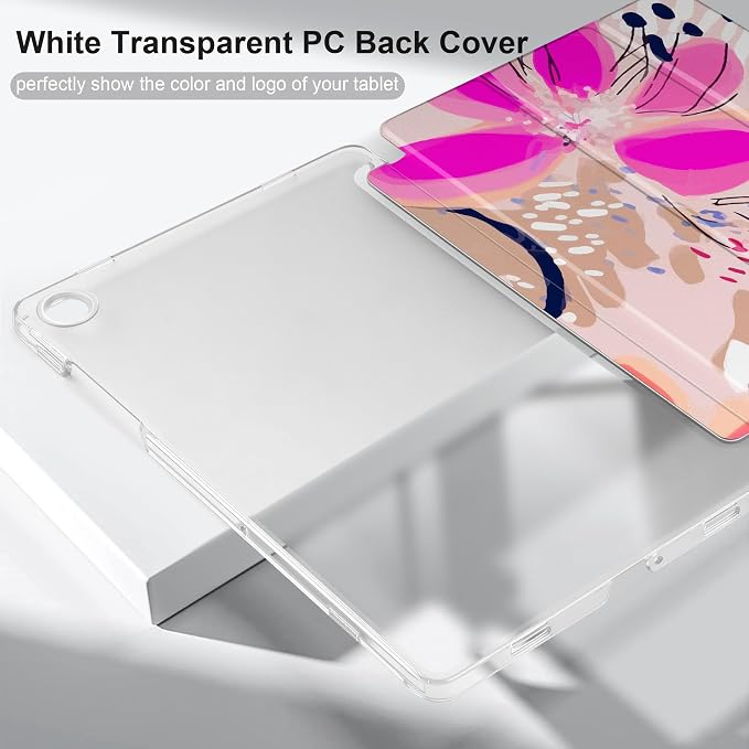 Case for Samsung Galaxy Tab A11 Plus A11+ 11 inch (2025/2026) &amp Tab A9 Plus A9+ 11 inch (2024/2023) Slim Smart Stand Cover with Translucent Hard Back Auto Wake/Sleep - Bear with Bows