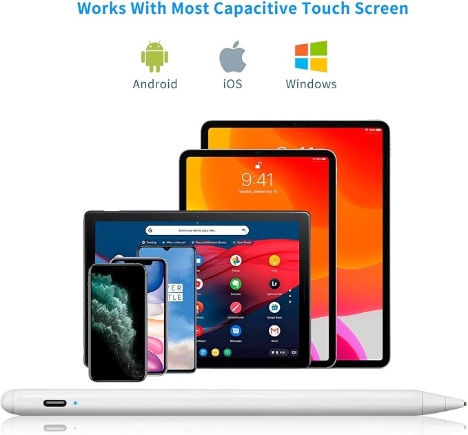 Electronic Stylus Pen for Amazon HD Fire 10/8 Tablet Pencil Active Digital Capacitive Pen for Amazon Fire HD 10 Tablet High Precision with Ultra Fine TipGood at Drawing and WritingBlack