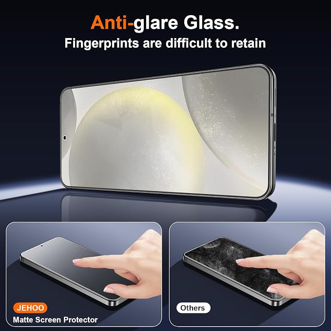 [2 Pack] Matte Screen Protector for Samsung Galaxy S22 9H Tempered Glass Ultrasonic Fingerprint Support Anti-glare Scratch-Resistant Bubble-Free