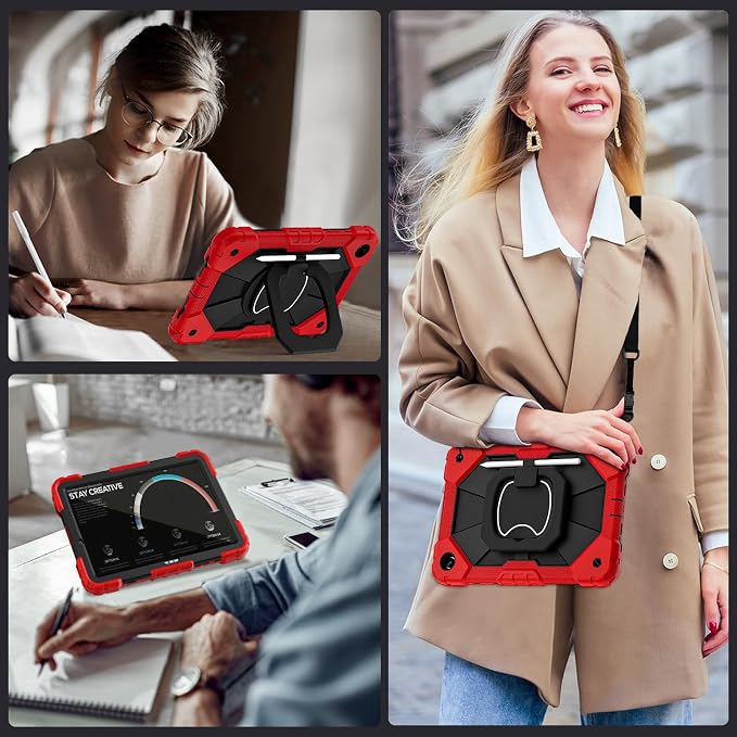 Auizotl Case for Samsung Galaxy Tab A11+/A9+ Plus 11 Inch with Screen Protector/Rotating Stand/Pen HolderMilitary Grade Shockproof Cover for Galaxy Tab A11 Plus /A9 Plus CasesBlack