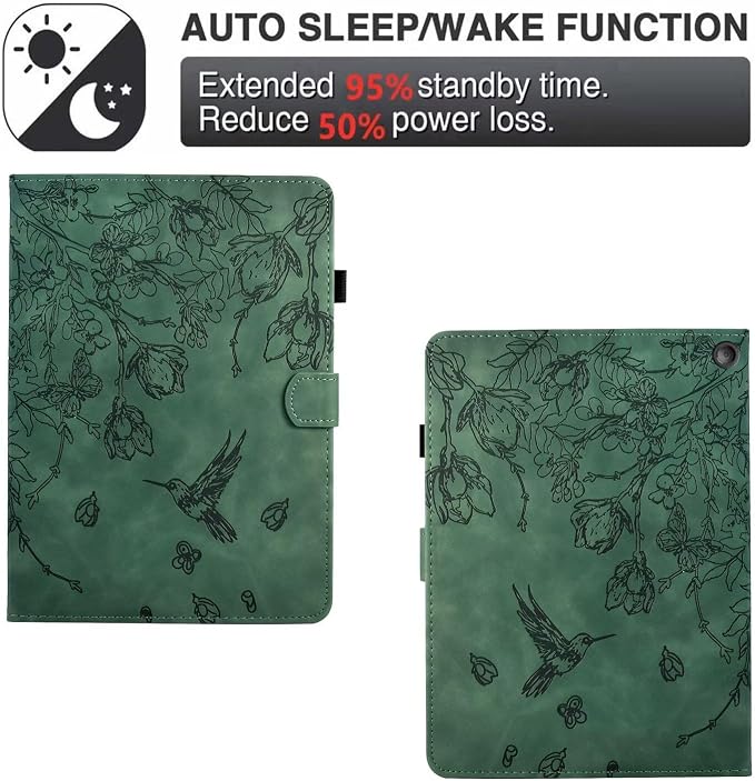 Case for Kindle Fire HD 10 &amp Fire HD 10 Plus 13th/11th Generation 2023 2021 | Synthetic Leather Flip Folio Stand Cover with Auto Wake/Sleep for Kindle Fire HD 10 &amp Fire HD 10 Plus Beach