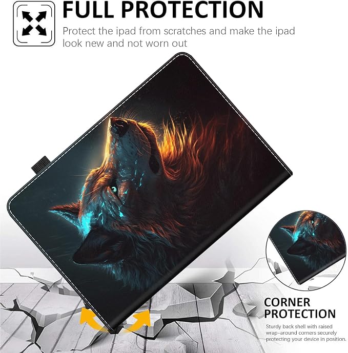 Case for Amazon Fire Max 11 Tablet (13th Generation 2023 Release) Multi-Angle Smart Stand Cover Auto Sleep/Wake for Fire 11 Max Tablet，Wolf