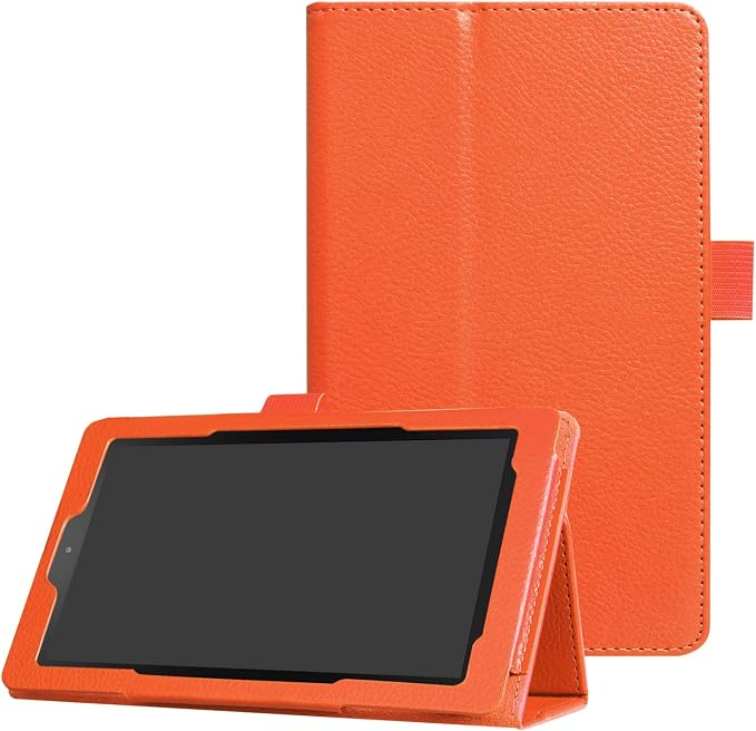 Tablet Cover for Amazon Kindle Fire 7 5th Generation(Model:SV98LN2015 Release)Ultra Slim Folio Stand Lightweight Leather Case for Kindle Fire HD7 5th Gen 7 (Li-Brown)