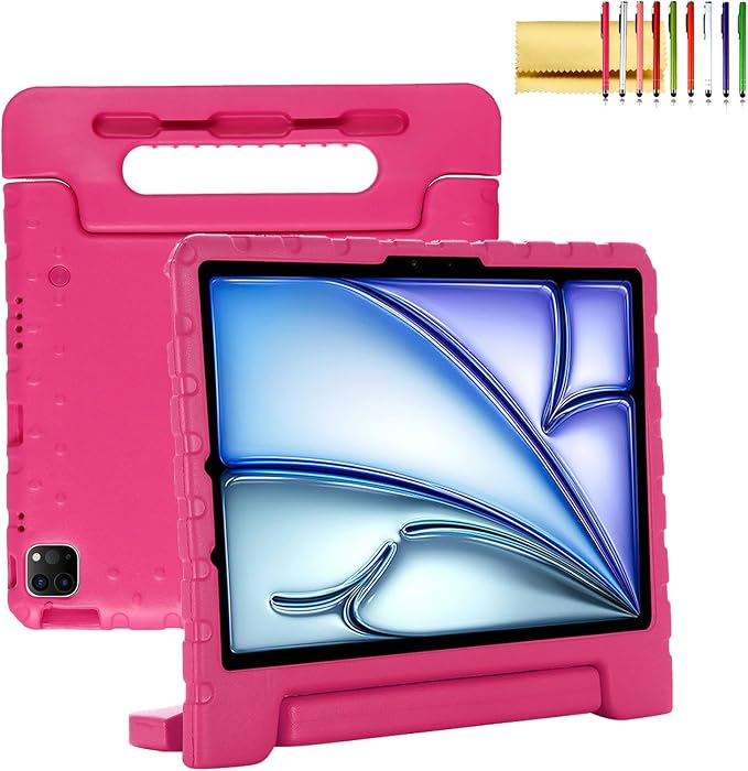 Dteck Kids Case for iPad 10.2 - Shockproof Rugged EVA Handle Stand Child Proof Case for iPad 9/8/7 Generation Black