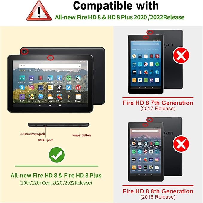 Case for All-New Kindle Fire HD 8 Tablet (12th/10th Generation 2020/2022 Release) &amp Fire HD 8 PlusPremium PU Leather Folio Stand Cover Case with Smart Auto Wake/Sleep Smoke Flag of Mexico Flag