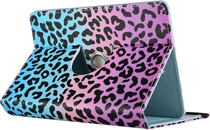 Universal 7 Inch Tablet Case Techcircle Ultra Slim Lightweight PU Leather Stand Folio Flip Wallet Protective Shell Case [Card Slots] [Magnetic Closure] for All 7 Android Tablet PC Cherry Blossom