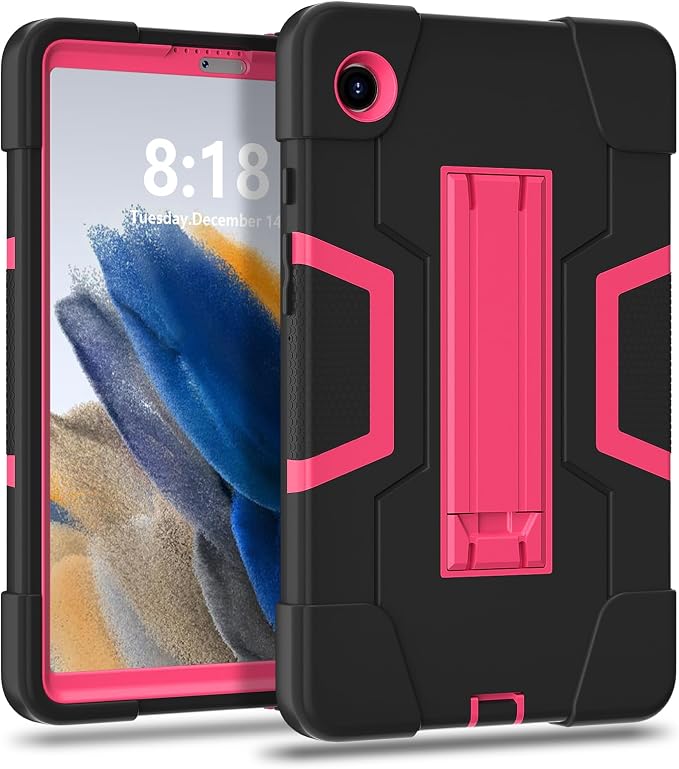 case for Galaxy Tab A9 8.7 2023 Case Hard PC Soft Silicone Kickstand Rugged Heavy Duty High Impact Protective Case for Samsung Galaxy Tab A9 8.7 Inch 2023 SM-X110 SM-X115 Black