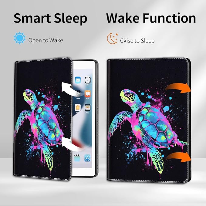 Case for iPad Pro 11 Inch 2022/2021/2020/2018 iPad Air 5th / 4th Gene 10.9 Inch (2022/2020) - Slim Fit Standing Cover with Auto Sleep/Wake，Astronaut Guitar