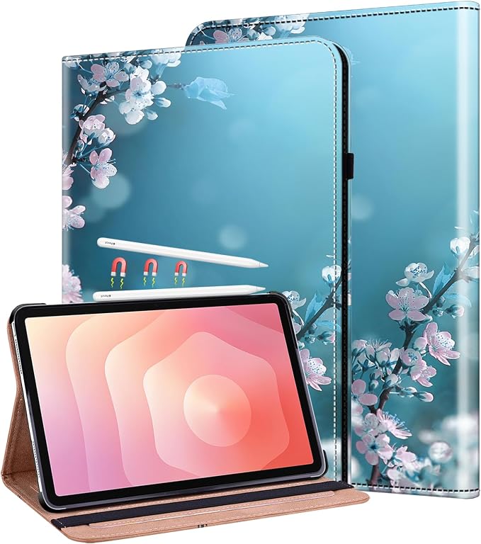 Case for Samsung Galaxy Tab A 10.1 2019 Model SM-T510/T515/T517 Stylus Holder Flip Wallet Leather Shockproof Cover for Galaxy Tab A SM-T510 Case Bicolor Marble