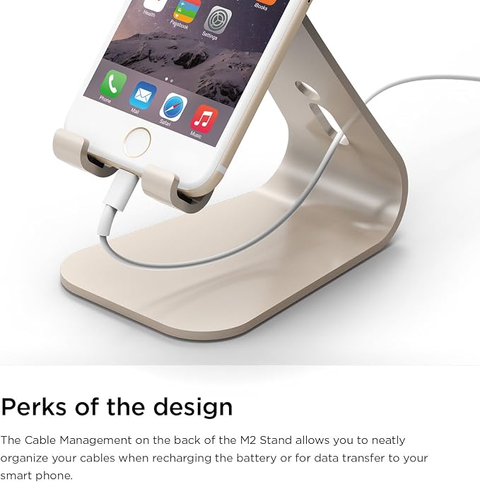 elago M2 Stand for All iPhones and Galaxy Smartphones (Angled Support for FaceTime) (Black)
