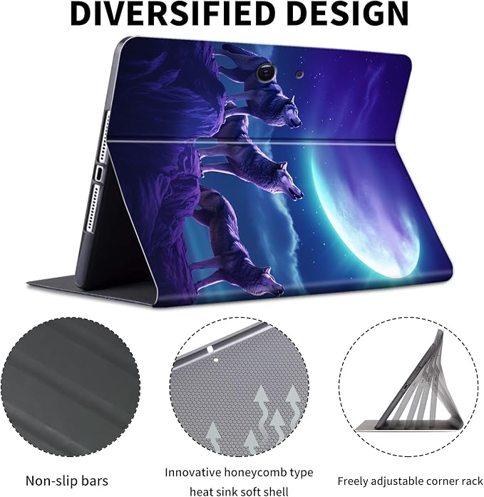 Case for Microsoft Surface Pro 11/10 / 9 13 InchPU Leather Cute Slim Folio Adjustable Stand Cover Case for Surface Pro 11th Edition AIArt Red Dragonfly
