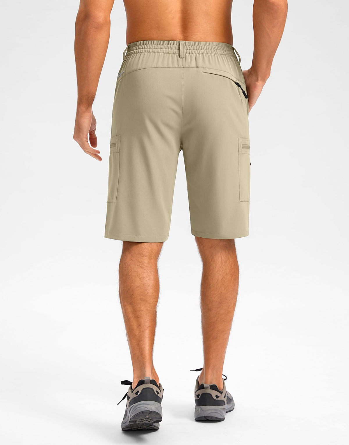 Pudolla Men's Hiking Shorts 11" Lightweight Cargo Work Shorts for Men Summer Travel Golf Casual Outdoor with 5 Pockets(Khaki X-Large)