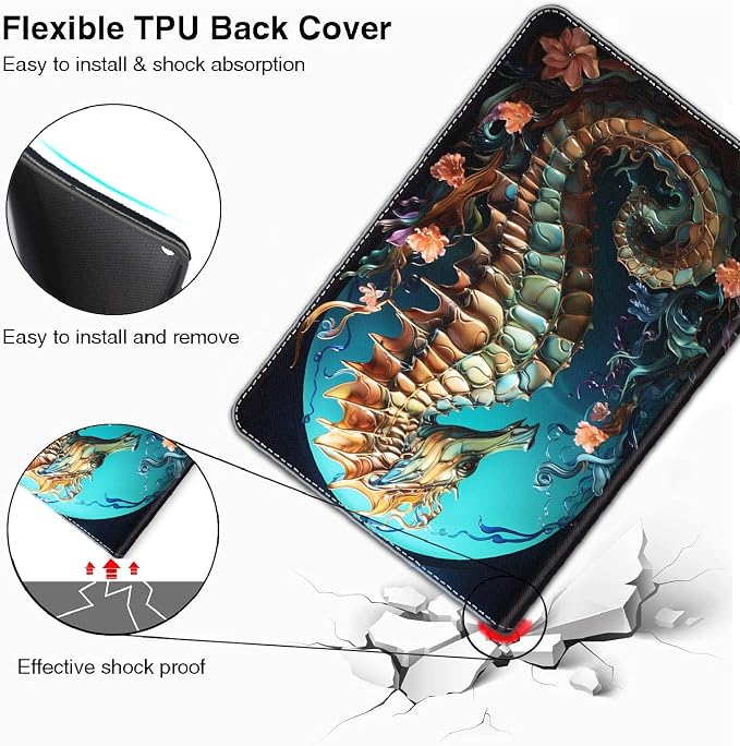 Case for iPad Pro 11 Inch 2022/2021/2020/2018 iPad Air 5th / 4th Gene 10.9 Inch (2022/2020) - Slim Fit Standing Cover with Auto Sleep/Wake，Astronaut Guitar