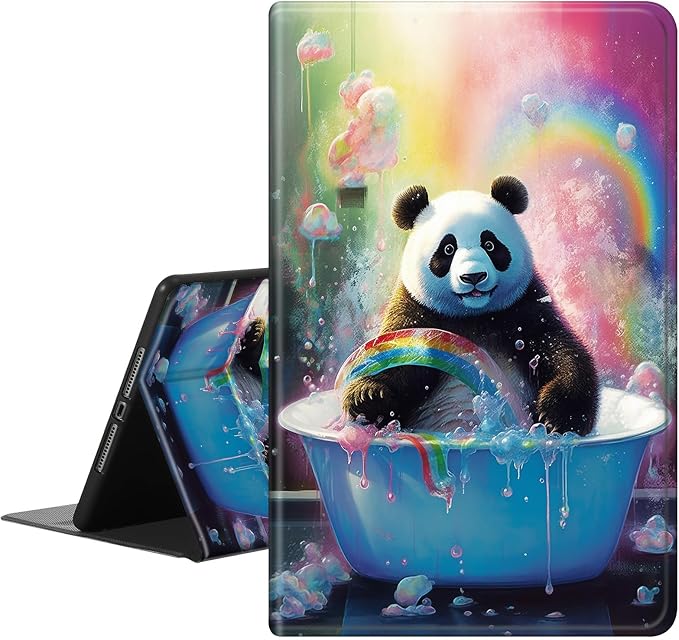 Case for iPad (A16) 11th Generation 11 Inch (2025)iPad 10th Generation 10.9 Inch (2022)PU Leather Slim Standing Smart Coverwith Auto Sleep/WakeBall on Fire