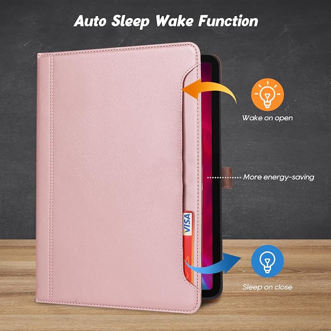 Flip Case for Apple iPad 10.2 9th 8th 7th Generation 2021/2020/2019 Pencil Holder Smart Cover Auto Sleep Wake Protective Documents Pocket Stand Snap Closure Case for iPad 10.2 Inch Black