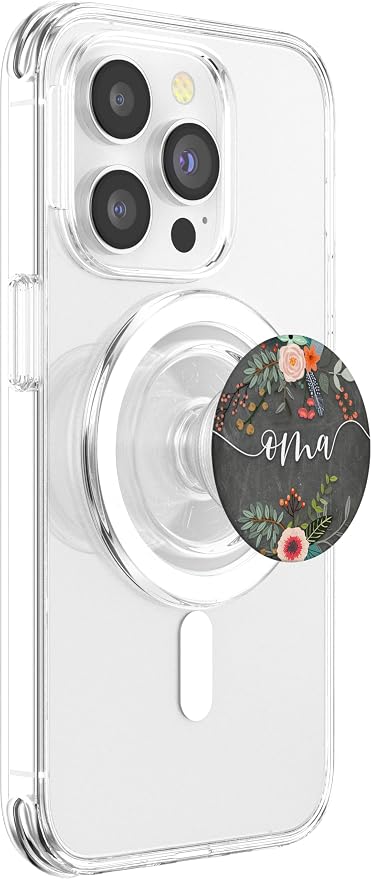 Oma - Cute Floral Mother's Day Gifts for Grandma PopSockets PopGrip: Swappable Grip for Phones &amp Tablets PopSockets Standard PopGrip