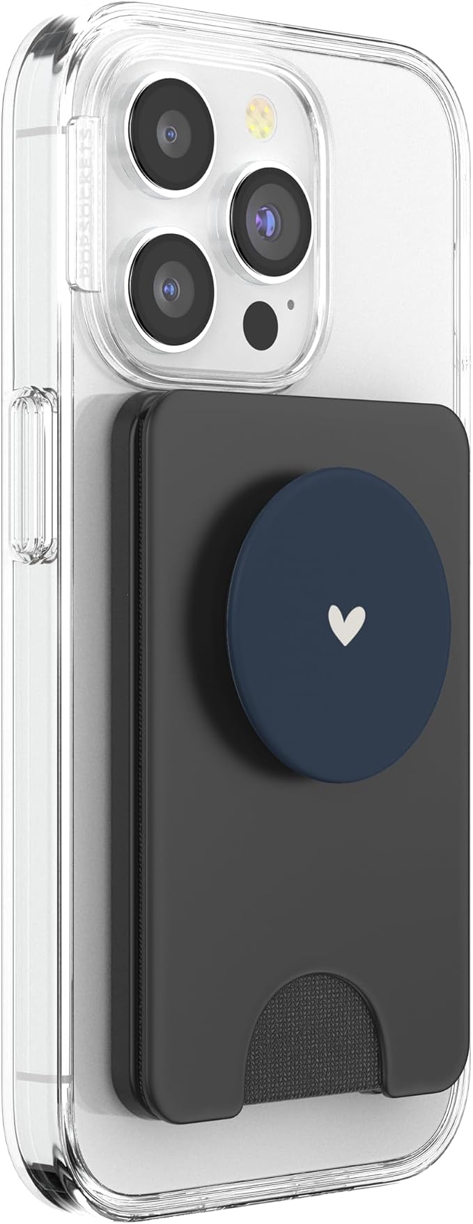 Dusty Navy Blue - Cute Simple Chic Boho Hand Drawn Heart PopSockets Adhesive PopGrip