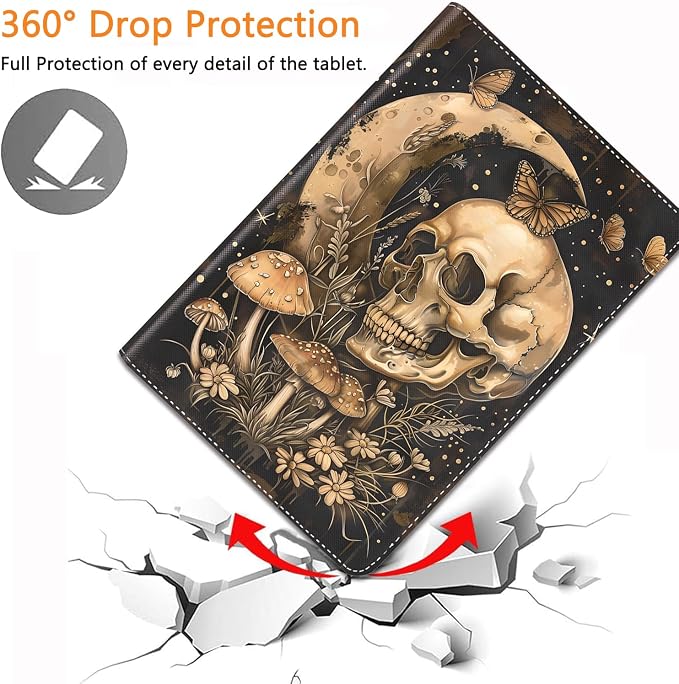 for iPad 10th-Gen 10.9-inch 2022 Case Adjustable Stand Shockproof Protective Cover with Automatic Wake-up/Sleep Function Suitable for iPad 10th Gen 2022 Case Art Dragonfly
