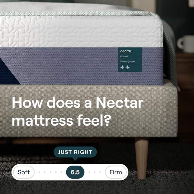 Nectar Premier 13” Twin XL Mattress - Medium Firm - Contouring Memory Foam - Cooling Upgrade - 2” Pressure Relief Layer - Mattress in a Box - 365-Night Trial & Forever Warranty