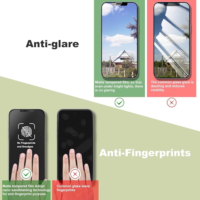 2-Pack Anti Blue Light Blocking Matte Screen Protector for iPhone 11 Pro Max/XS Max(5.8-Inch)Anti-Glare9H Tempered GlassFull CoverageAnti-FingerprintAuto Dust RemovalBubble-Free