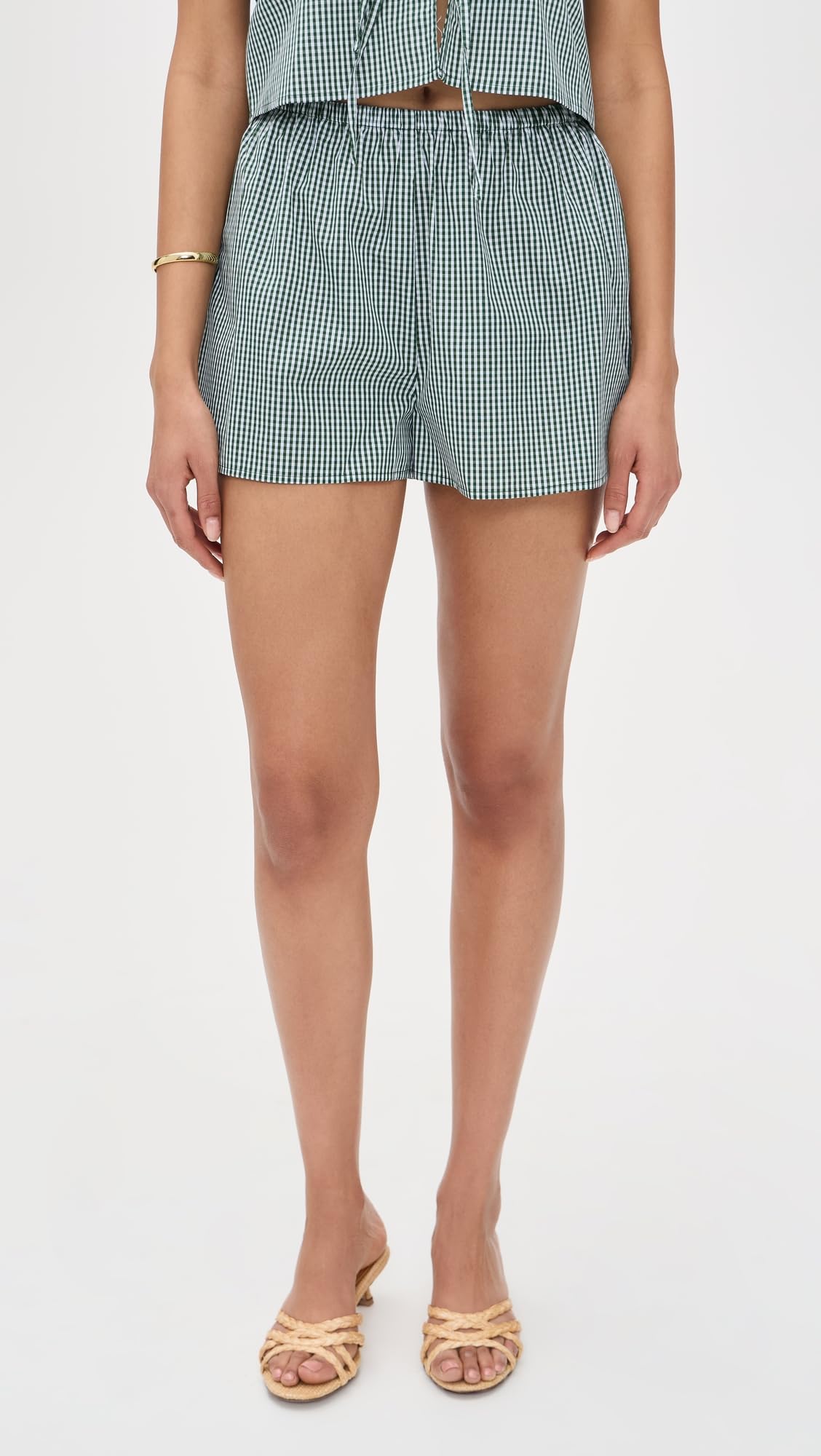 o.p.t Women's Wilder Set, Green Gingham, XS