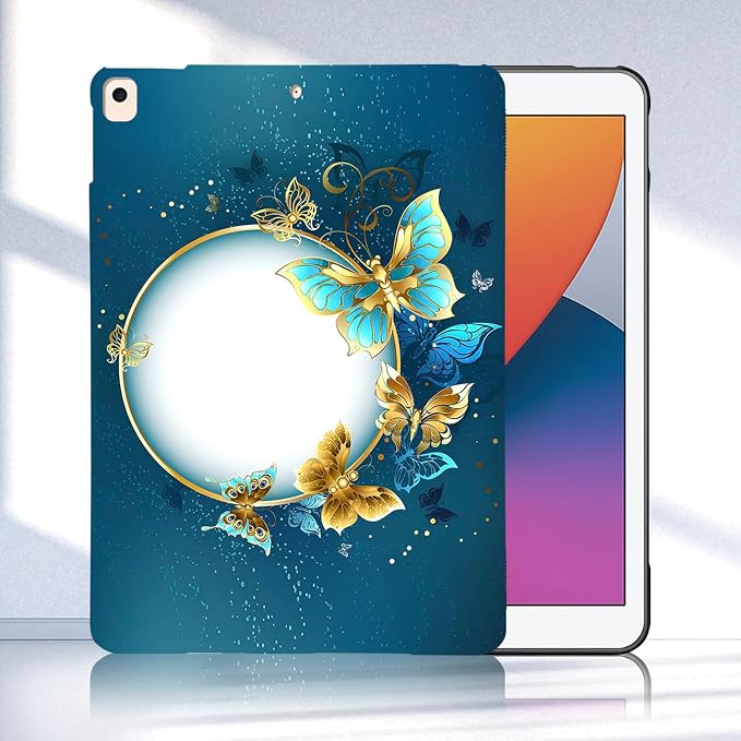 Dteck for iPad Air 3rd Gen (2019) / iPad Pro (2017) Case 10.5 Shockproof Protective Case with Kickstand Hard Plastic Shell 3-Layer Protection Drop Proof Sturdy Rugged Tablet Cover (Aqua+Rose)