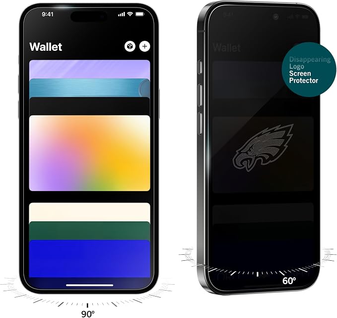 NFL Arizona Cardinals Privacy Screen Protector As Seen on Shark Tank Tank for iPhone 17 w/ Disappearing Design - Scratch-Resistant Glass Protector - Easy-Install Screen Guard w/ Disappearing Design (I