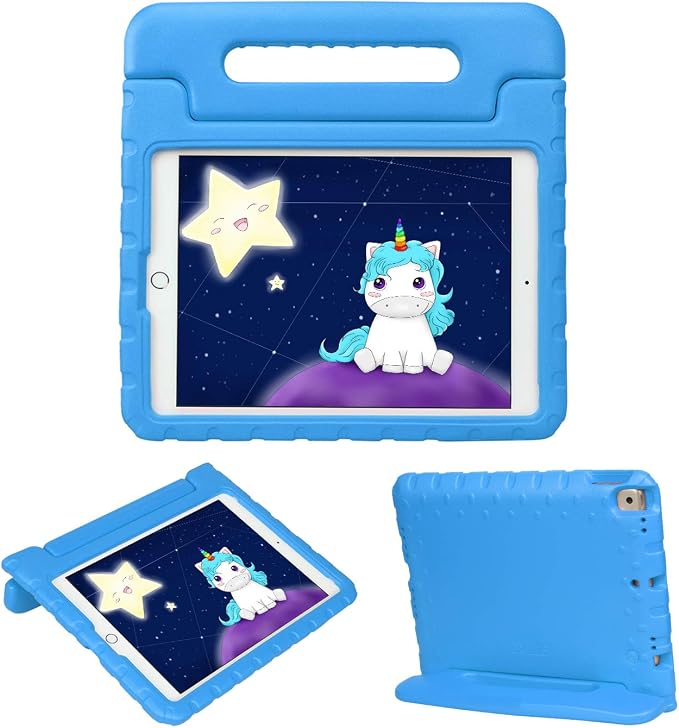 HDE Case for iPad 9th Generation Kids Shockproof Cover 10.2 inch with Handle Stand fits 2021 9th Gen 2020 8th 2019 7th Tablet - Black