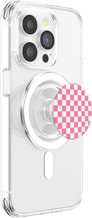 Cute Pink Checkerboard Classic Checkered Big Checkerboard PopSockets Standard PopGrip