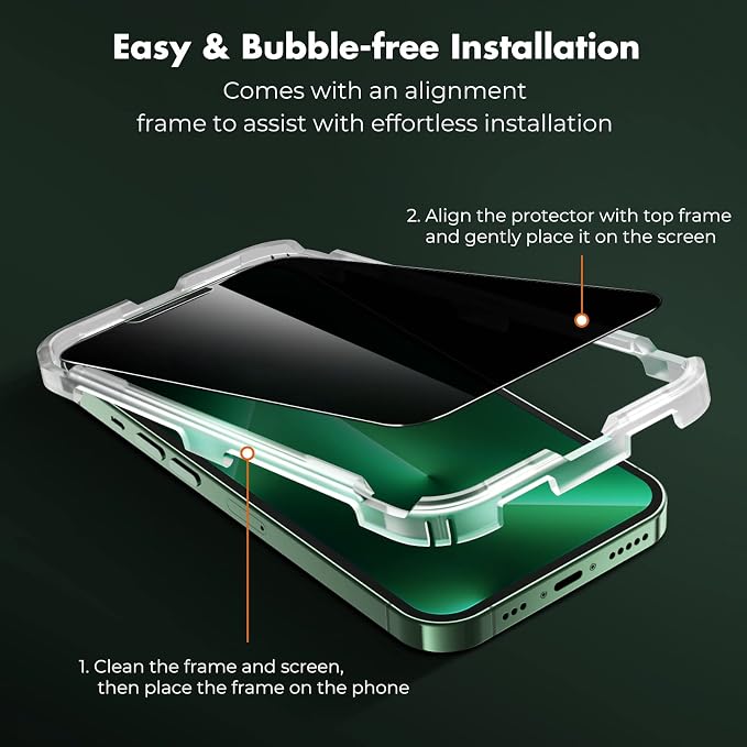 UNBREAKcable 2 Pack Privacy Screen Protector for iPhone 11 Pro Max/Xs Max Shatterproof Tempered Glass [True 28°Anti Spy] [9H Hardness] [Easy Installation] Protector for Apple 6.5