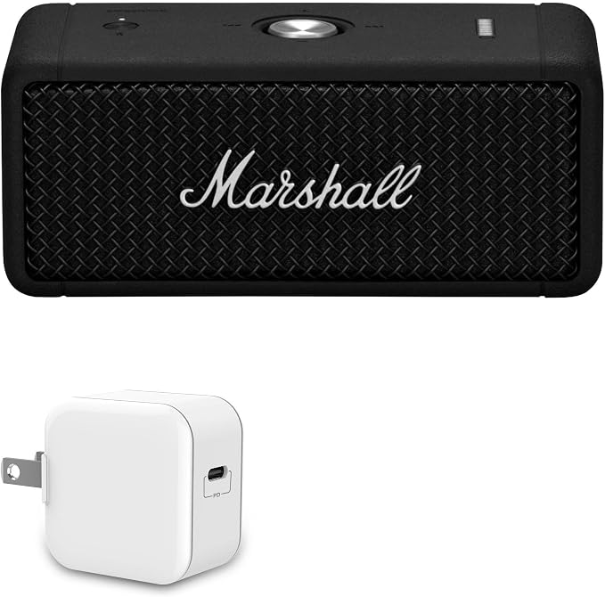 BoxWave Charger Compatible with Marshall Emberton II - PD GAN miniCube (30W) 30W Tiny PD GAN Type-C Wall Charger - Winter White