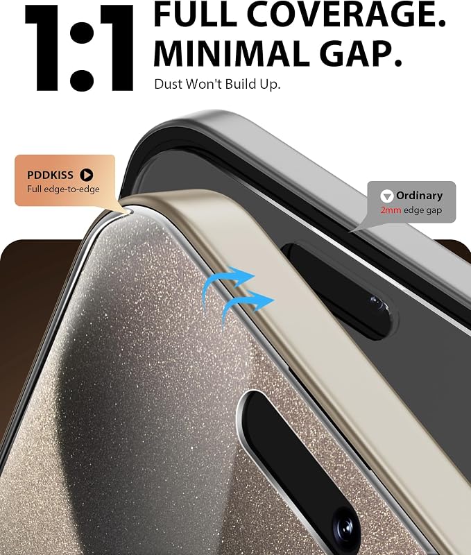 PDDKISS 2 Pack Screen Protector for iPhone 12/iPhone 12 Pro (2020) 6.1 inch Shatterproof Tempered Glass