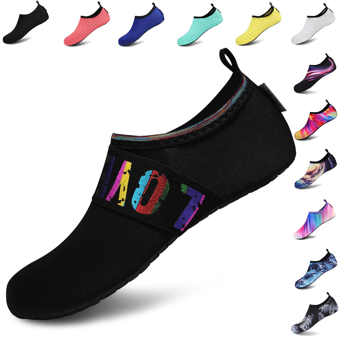 VIFUUR Water Sports Unisex Shoes LoveBlack - 7.5-8.5 Women/6-7 Men
