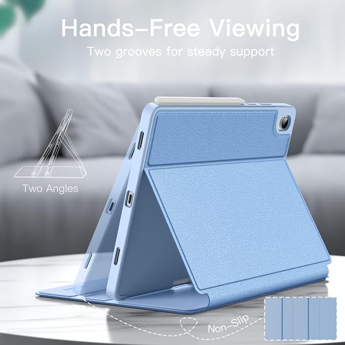 JETech Folio Case for Samsung Galaxy Tab S11 Black | Multi-Angle Stand Cover S Pen Holder Slim Protective Cover Auto Wake/Sleep