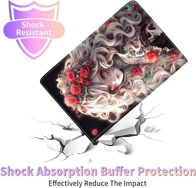 Case for iPad Pro 11 Inch 2022/2021/2020 (4th/3rd/2nd Gen) for iPad Air 5th / 4th Generation 10.9 Inch (2022/2020) Durable Shockproof Protective Cover，Black Woman Queen Afro Design