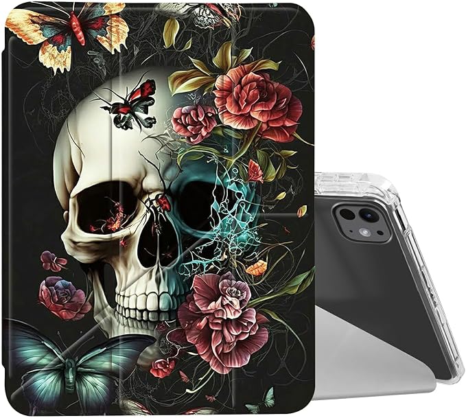 for iPad 10.2 &amp 10.5/iPad 9th/8th/7th Generation 10.2 2021 2020 2019 Case Mutil Angles Folding Y-Shaped Stand Cover with Pencil Holder Auto Wake/SleepAmerican Flag and Cow