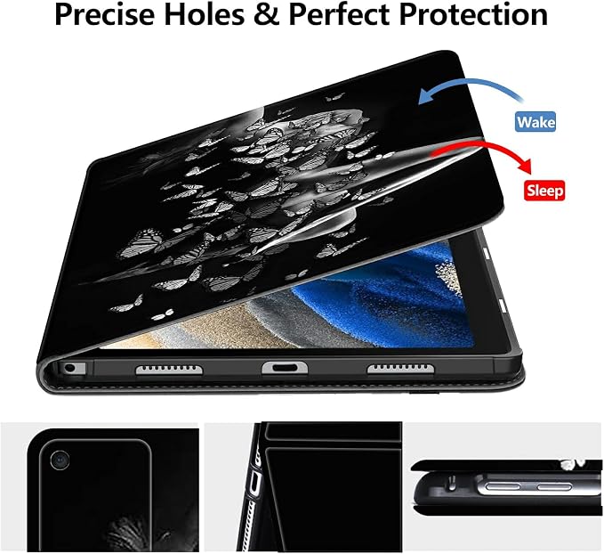 Case for Fire 7 Tablet &amp Fire 7 Kids (12th Gen 2022 Release) - Slim PU Leather Protective Smart Cover with Auto Sleep/Wake &amp Multi-Angle StandBlue Dandelion