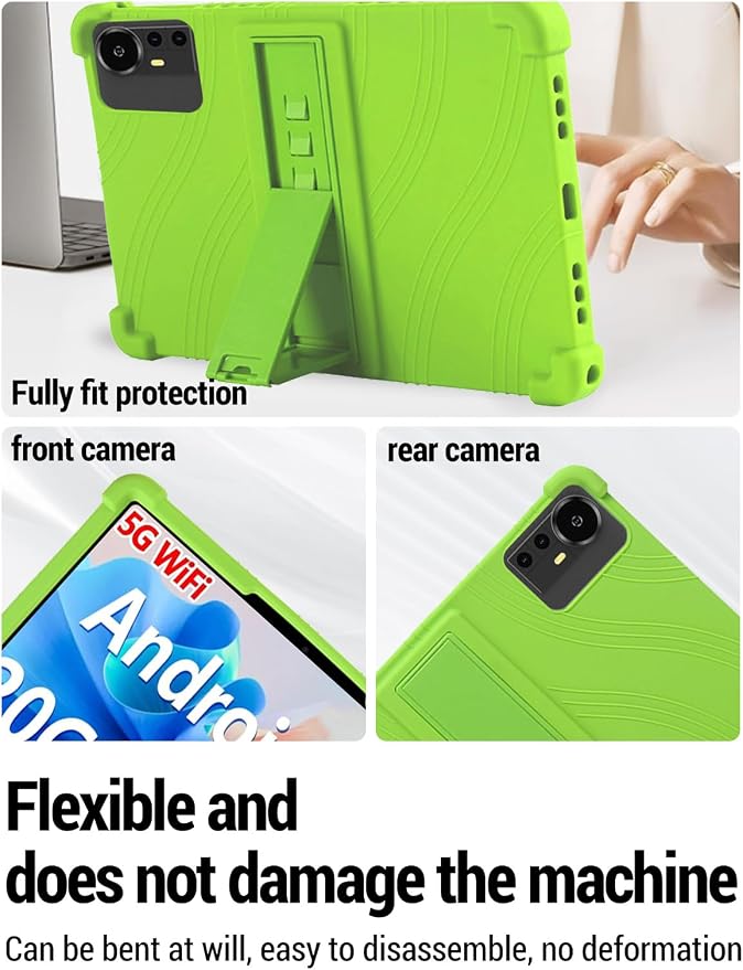for Bnegynng CP31M 10 inch Tablet Protective case Shockproof Lightweight Silicone Protective Cover with Stand Child-Friendly Protection Easy to Clean DesignBlack