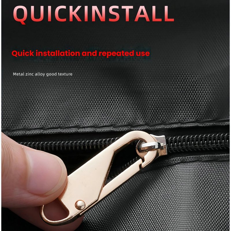 Universal Zipper Repair Kit - 3-Size Double-Sided Zippers Slider Replacement with Zipper Pull for Jackets, Luggage, Backpacks & Outdoor Gear
