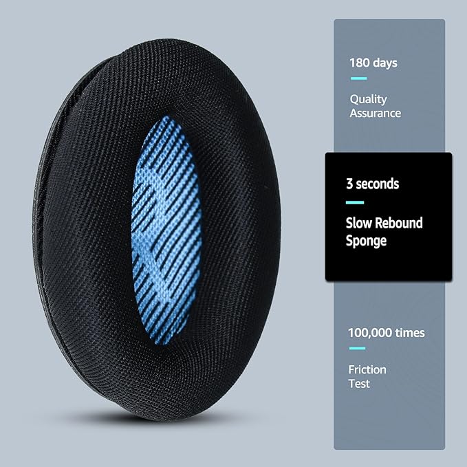 Fabric Comfort -Wzsipod Ear Pads for Bose QuietComfort 35/Qc35ii Headphones, Compatible with QC45 QC25 QC2 QC15 & More Series, Replacement Exclusive Styles, s1