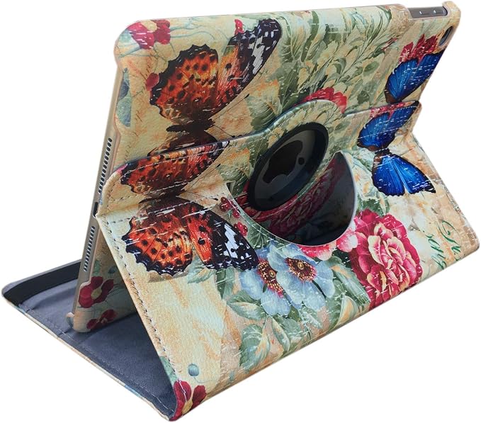 Case for iPad Air 1st Generation Models A1474 A1475A1476 360 Rotating Stand with Wake Up/Sleep Function Also for iPad 6th 5th Air2nd Generation 9.7 inch case (Art Flower)