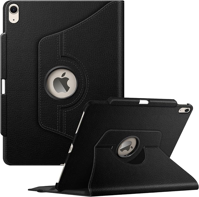 Fintie Rotating Case for iPad Air 13-inch M4/M3/M2 (2026/2025/2024) | 360° Swivel Stand Landscape &amp Portrait Viewing Shockproof Protective Cover Pencil Holder Auto Sleep/Wake Black