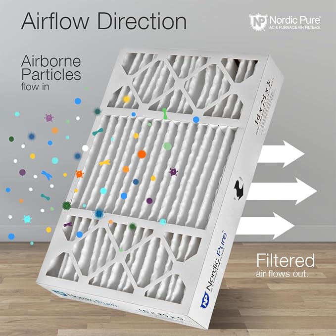Nordic Pure 16x25x5 Honeywell Replacement Air Filters MERV 15 Plus Carbon 4 Pack